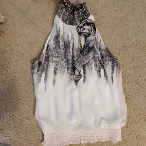 Black & White High Neck Top